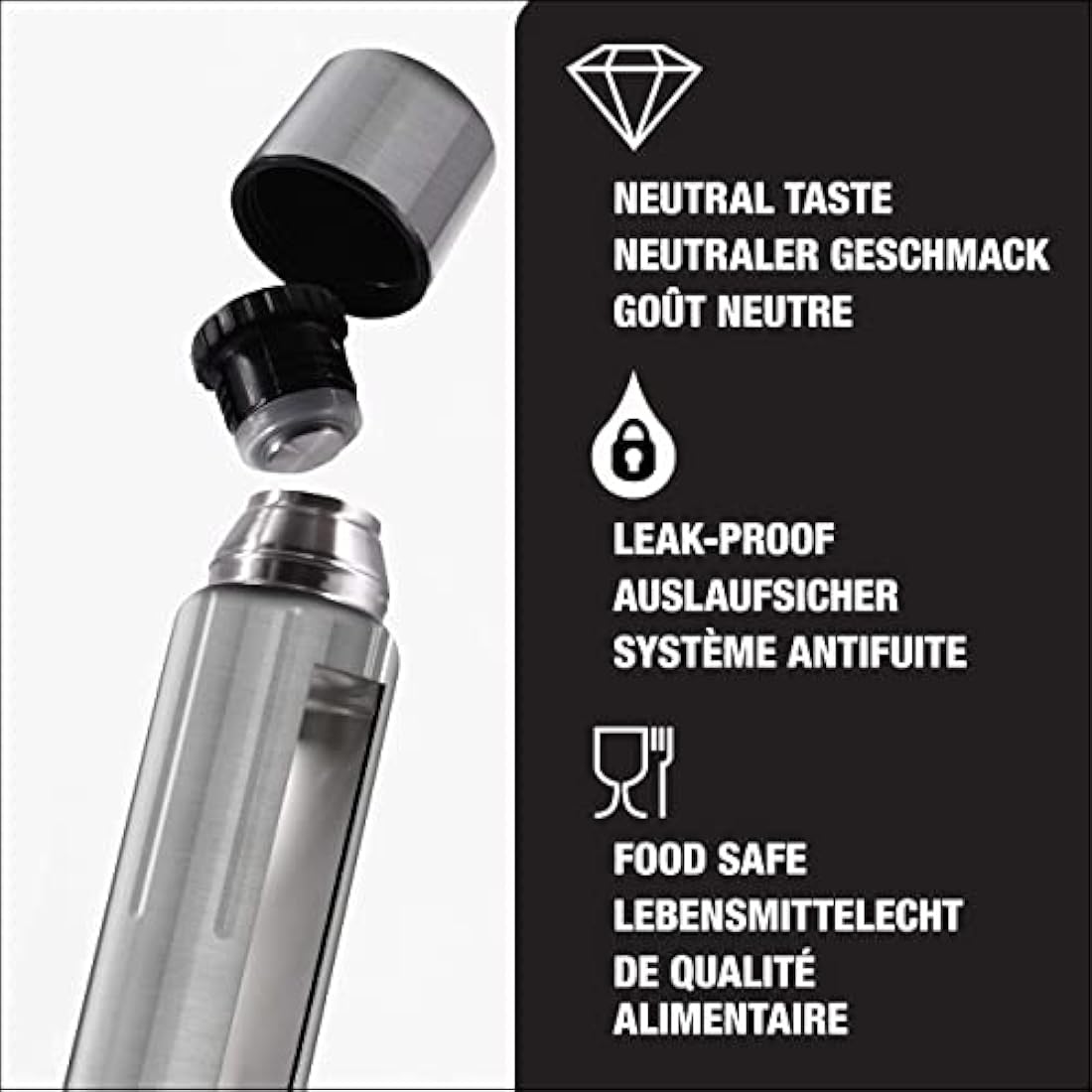 SIGG - Insulated Water Bottle - Thermo Flask Gemstone IBT - with Cup - Leakproof - Lightweight - BPA Free - 18/8 Stainless Steel - 0.5L / 0.75L / 1.1L