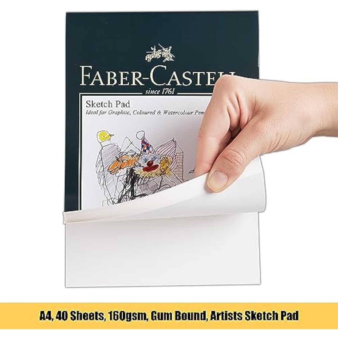 Faber-Castell A4 Sketch Pad & Tin Of 24 Polychromos Artists Colouring Pencils - Art Set For Adult Colouring Books, Craft Supplies, Drawing, Sketching, Lightfast Pencils, Schools, Home, College…