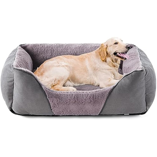 JOEJOY XL Dog Bed Washable Waterproof No Dust No Odor Fluff 89x64x23cm, Extra Large Grey, Dog Beds Extra Large for Labrador/Golden Retriever