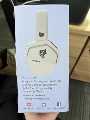 NUBWO G06 Pro Wireless Gaming Headset with Charging Station for Headset & PS5 Controller, 17ms Low Latency, 120H Battery Life, Dynamic 50mm Drivers-White (Only Compatible with PS5)