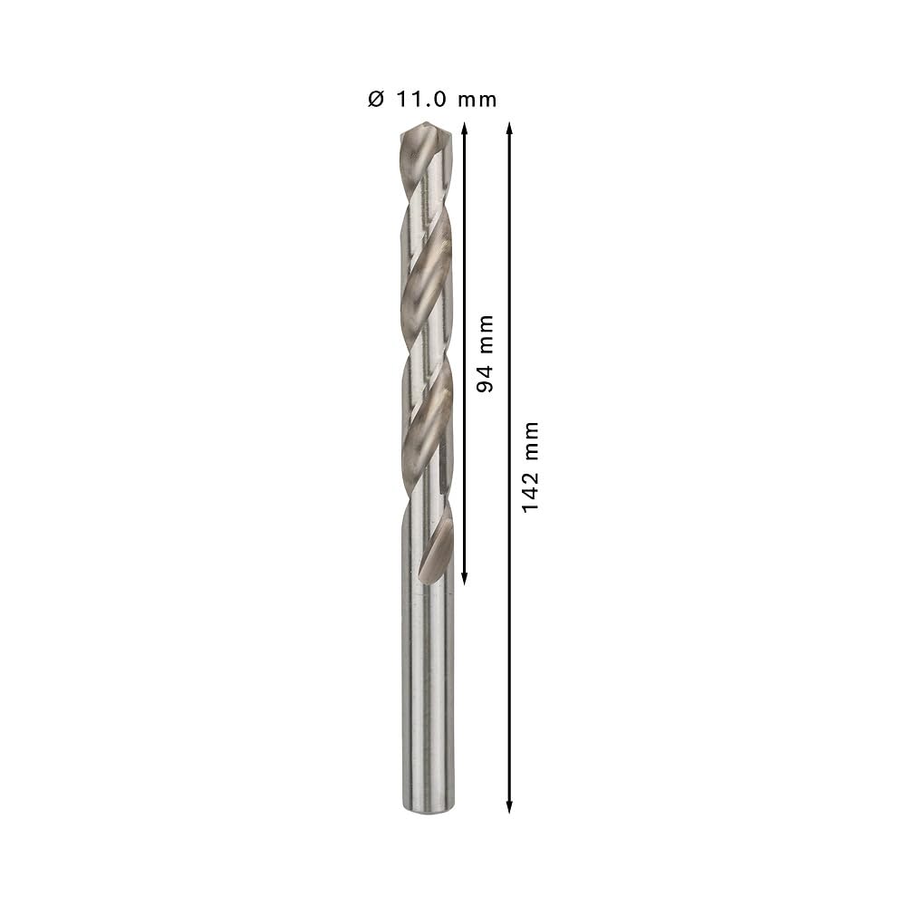 Bosch 5x PRO Metal HSS-G Twist Drill Bit Standard Length (for Non-ferrous metals, Steel, Ø 11,50 mm, Professional Accessory Rotary Drill/Drivers)