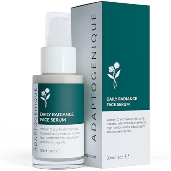 Adaptogenique Daily Radiance Face Serum | Adaptogen-Powered Vitamin C Serum for Women 40+ | Brightens, Hydrates & Firms | With Ginseng, Goji, Sea Buckthorn & Hyaluronic Acid | 30ML