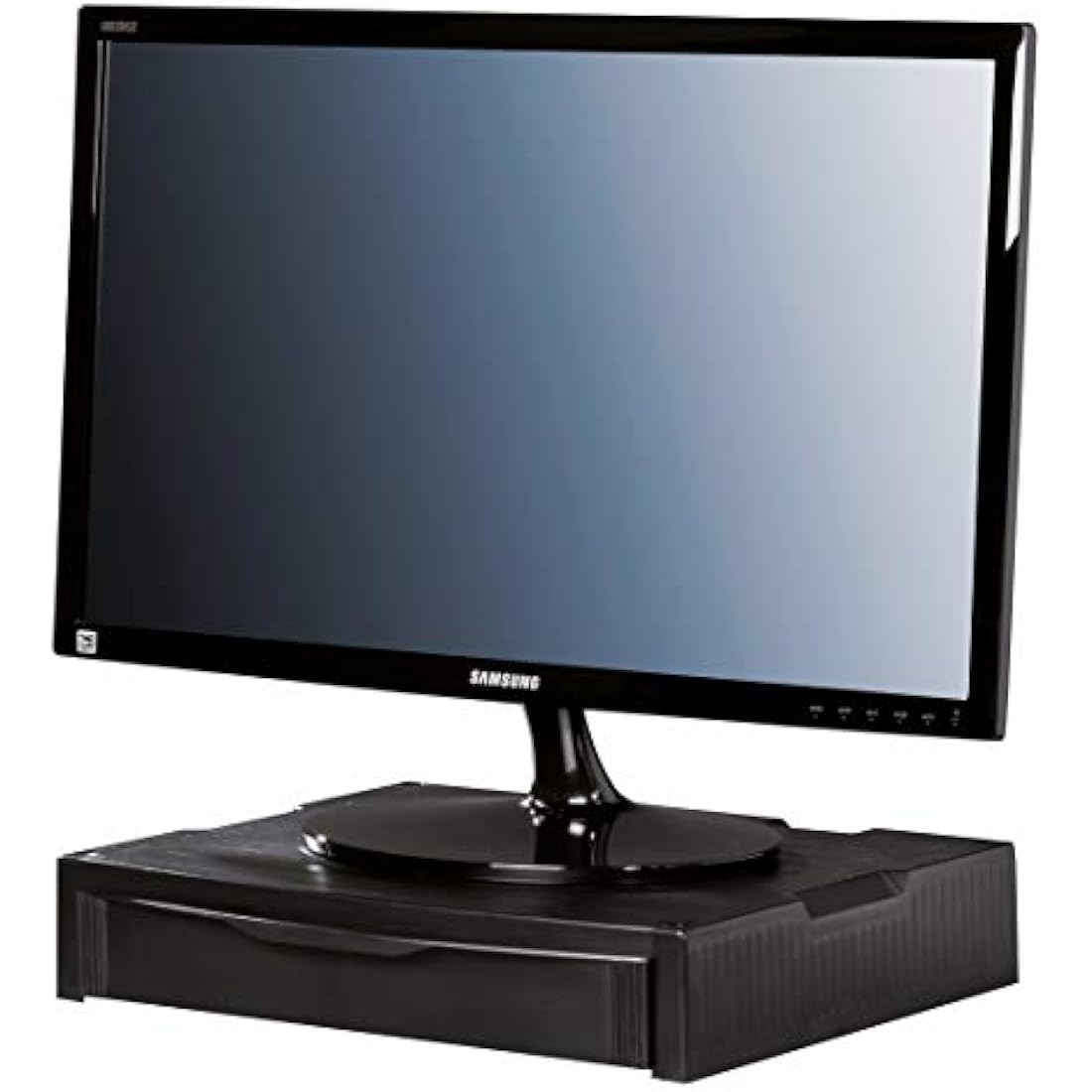 HAN 9250-11, MONITOR stand. Expert monitor stand with 1 drawer, stable, stylish and stackable, grey