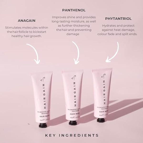 Hair Gain Nourishing Hair Mask - Intense Long-Lasting Hydrating Hair Mask for Dry Damaged Hair, Increased Hair Growth - Deep Conditioning, Moisturising Hair Treatment, Frizz Control, Curly Hair 180ml