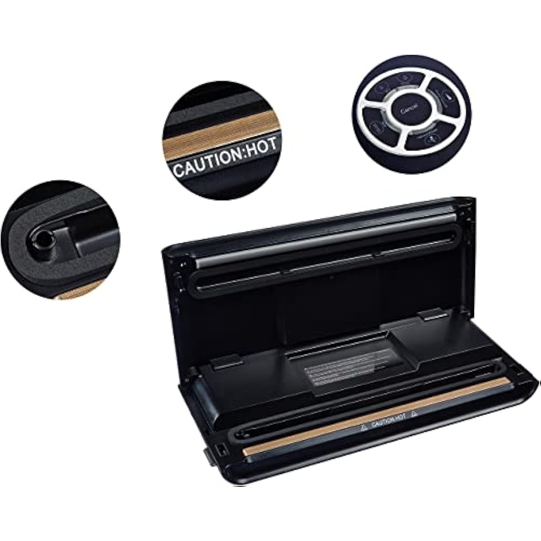 Amazon Basics Vacuum Sealer Machine for Sous Vide Cooking, 30cm Seam with 10 Bags for Preserving Meat, Fish, Fruits, and Vegetables, Black