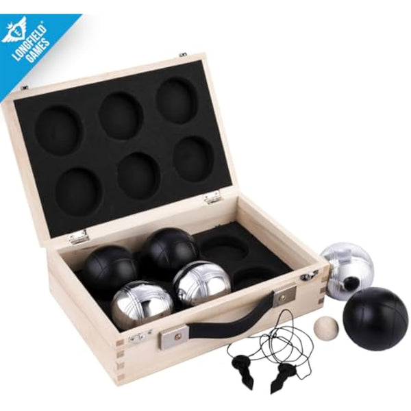 Engelhart Weiblespiele 010208 Set in Wooden Box, Pack of 6, Black/Silver