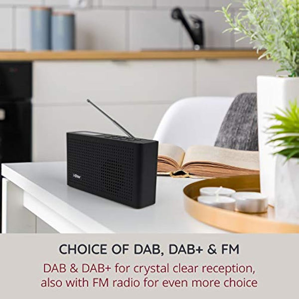 i-Star DAB Radio Portable, DAB Plus/DAB Radio, FM Radio, Small Radio, Digital Radio Mains Powered or Battery, USB Charging, Headphones AUX Port, Sleep Timer