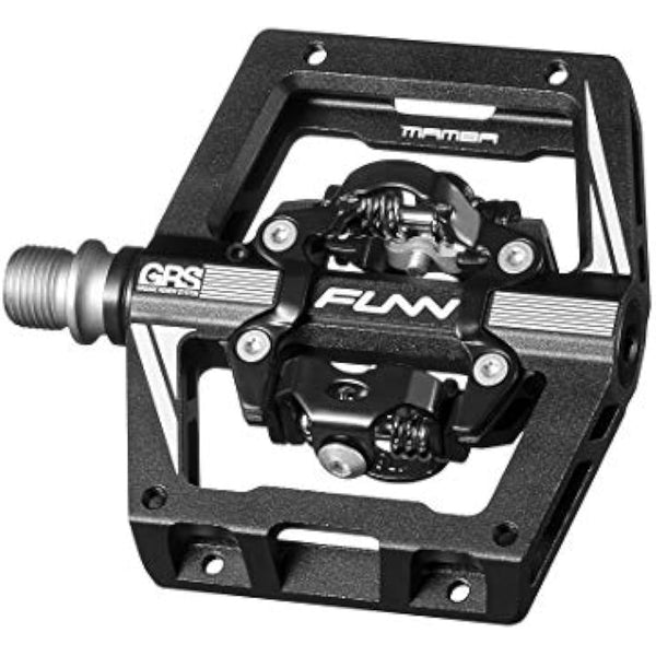 Funn Mamba S MTB Clipless Pedals, Double Sided Clip Compact Platform Mountain Bike Pedals, Compatible with SPD Cleats, 9/16-Inch CrMo Axle Bicycle Pedals for MTB/BMX/Gravel Cycling