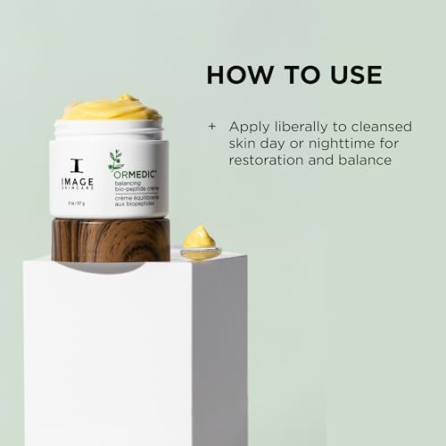 IMAGE Skincare, ORMEDIC Biopeptide Crème, Balancing Face Moisturizer with Shea Butter, Hyaluronic Acid and Organic Plant Oils, 2oz