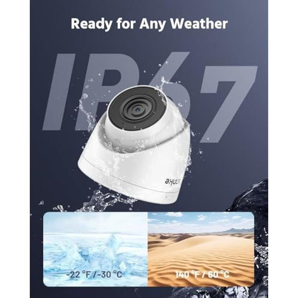 ANNKE 5MP PoE CCTV Camera Outdoor, 3K Super HD Security Camera with Human/Vehicle Detection & 100ft Night Vision, Compatible with Alexa, IP67 Weatherproof, MicroSD Slot