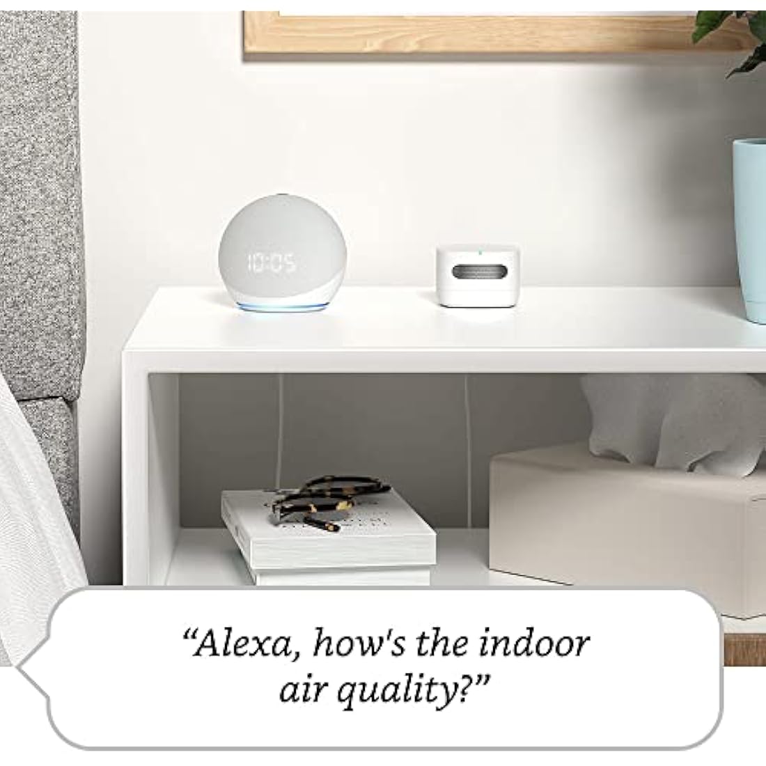 Amazon Smart Air Quality Monitor (Newest gen) | Know your air, Works with Alexa