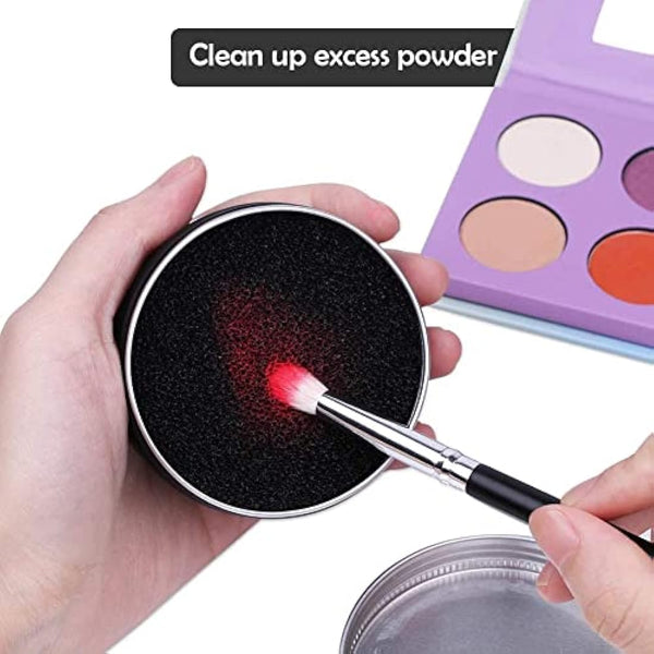 DUcare Makeup Brush Cleaner 2Pcs Brush Cleaner Solid Soap Cleanser & Color Removal Sponge - Easy to Clean Brushes Removes Shadow Color