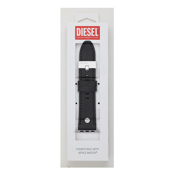 DIESEL Unisex Leather, Synthetic or Stainless Steel Strap, Compatible with 42mm/44mm/45mm Apple Watch®