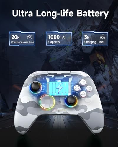 EasySMX X15 Wireless PC Controller with Hall Triggers, Hall Joysticks, Enhanced Bluetooth Game Controller,No Drift No Deadzone effect, Compatible with Windows PC, Android, Steam and Switch