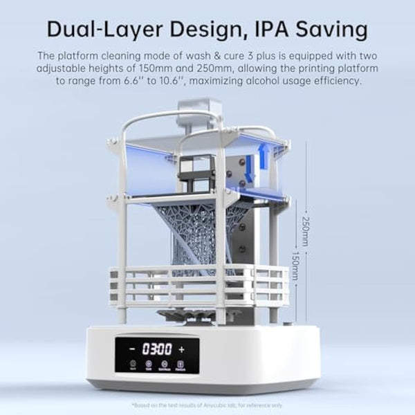 ANYCUBIC 3D Printer Wash and Cure 3 Plus, Larger 2 in 1 Wash Cure Machine for ANYCUBIC Photon Mono 6Ks Mars with Gooseneck Lights, IPA-Saving & Efficient Curing, Washing Size 8.97” x 5.04” x 10.24”
