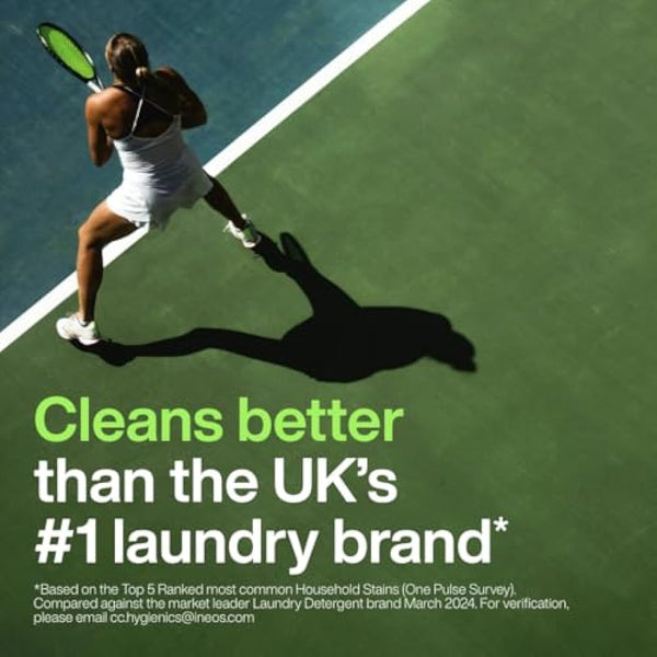 INEOS Next-Gen Non Bio Laundry Washing Liquid Detergent, 198 Washes (6 x 1L), High Performance Stain Remover For Clothes, Plant Powered, For Sensitive Skin, Peony + Rice Milk, Packaging May Vary