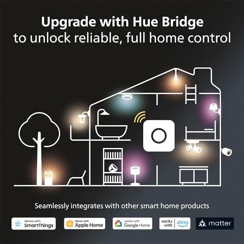 Philips Hue Lightguide ST70 Edison Smart Bulb, White and Color Light, Bluetooth Compatible, Voice Control with Alexa, Apple Home & Google Assistant