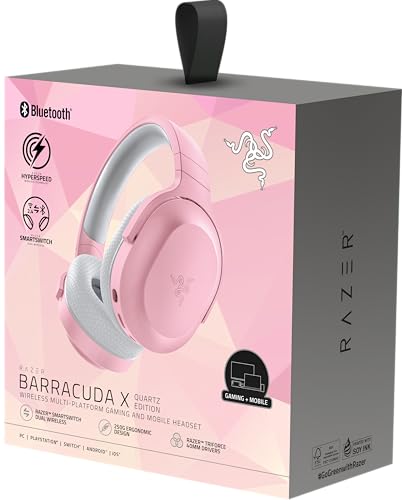 Razer Barracuda X - Wireless Multi-platform Gaming and Mobile Headset (SmartSwitch Dual Wireless, Ergonomic Design, TriForce 40 mm, Cardioid Mic, On-Headset Controls, 50h Battery USB-C) Black