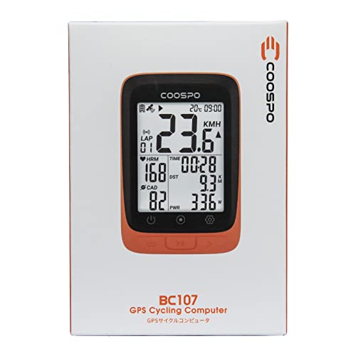 COOSPO ANT+ GPS Wireless Bike Computer with Bluetooth, Multifunction ANT+ GPS Bike Computer with 2.4 Inch LCD Display, Bike Speedometer with Automatic Backlight IP67