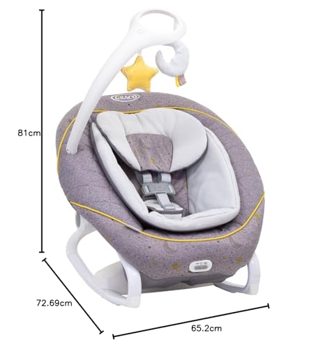 Graco All Ways Soother 2-in-1 Baby Swing and Portable Rocker (Birth to 6 Months Approx, 0-9kg), with Vibration and Adjustable Swing Speed, Stargazer