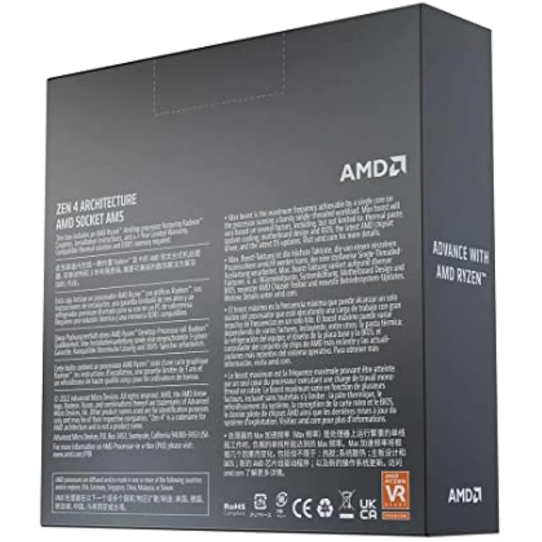 AMD Ryzensets 5 7600X Processor (integrated radeon graphics, 6 cores/12 threads, 105W TDP, AM5 socket, 38MB cache, up to 5.3 GHz max boost, no cooler)