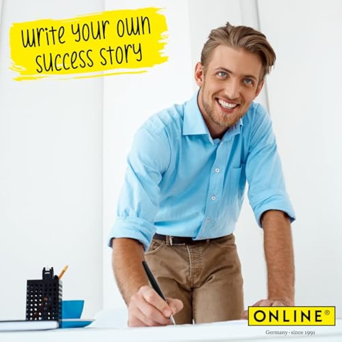 Online Set Eleganza Fountain Pen & Ballpen Diamond I Rosegold I Nib Size M I Metal Clip I Retractable Biro I Fountain-Pen for Standard Ink Cartridges Or Converter I In Gift Box