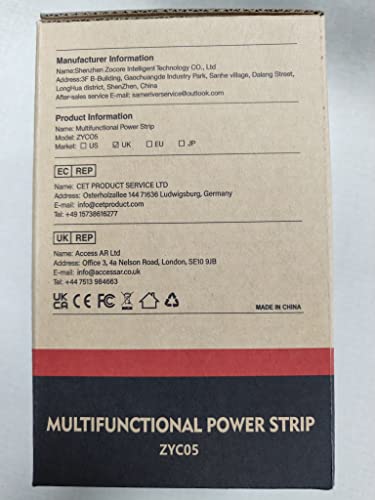 Tower Extension Lead, (3250W 13A) Extension Tower 8 AC Outlets & 4 USB Ports, Surge Protection Extension Lead with 4 Independent Switch, 17W USB C Ports Extension Cable 3M for Office, Home, Kitchen