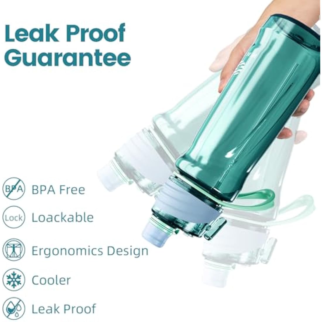 Healter 650ml Spray Water Bottles for Kids Water Bottle with Spray Mist Leakproof Misting Drinking Bottle for Cycling Hiking Climbing Outdoor Sport Hydration Cooling(Blue)