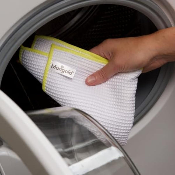 Marigold Wash and Wipe Kitchen Cloth, 12 Packs of 2 Cloths, White