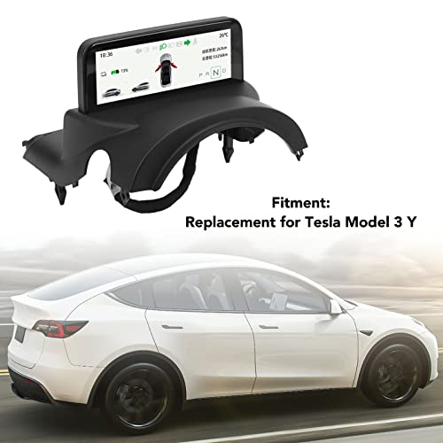 Fockety Tesla 4.6in Head Up for Model 3/Y, Ultra Mini Screen Display for Model Y, Embedded Design HUD Car Dashboard Display LCD Smart Instrument Tesla Accessories for Speedometer (Intel