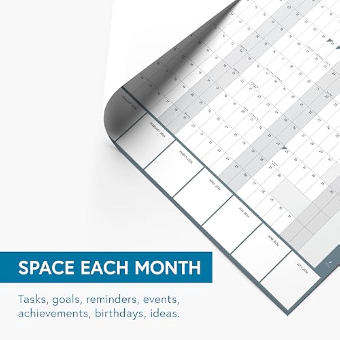 Academic Wall Planner 2025-2026 by Clear Mind Concepts® - A1 Wall Planner Folded (59.4 x 84.1cm) for Students, Teachers, and Professionals with Monthly Planning