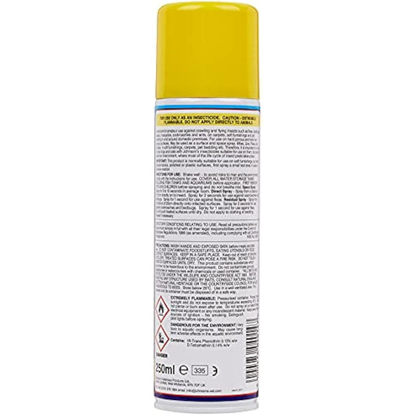 Johnsons Extra guard Household Flea Spray Plus 250ml,WHITE