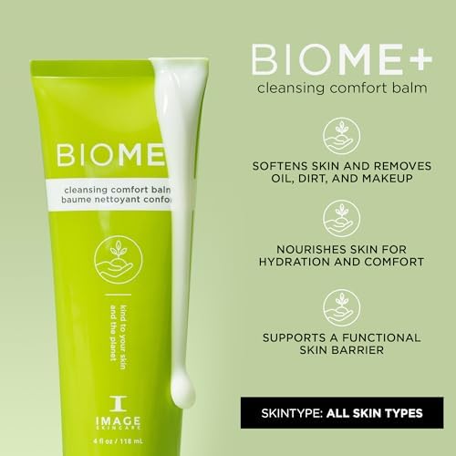 IMAGE Skincare BIOME+ Cleansing Comfort Balm, Microbiome Friendly Gentle Cleanser, Reduces Moisture Loss, 118 mL