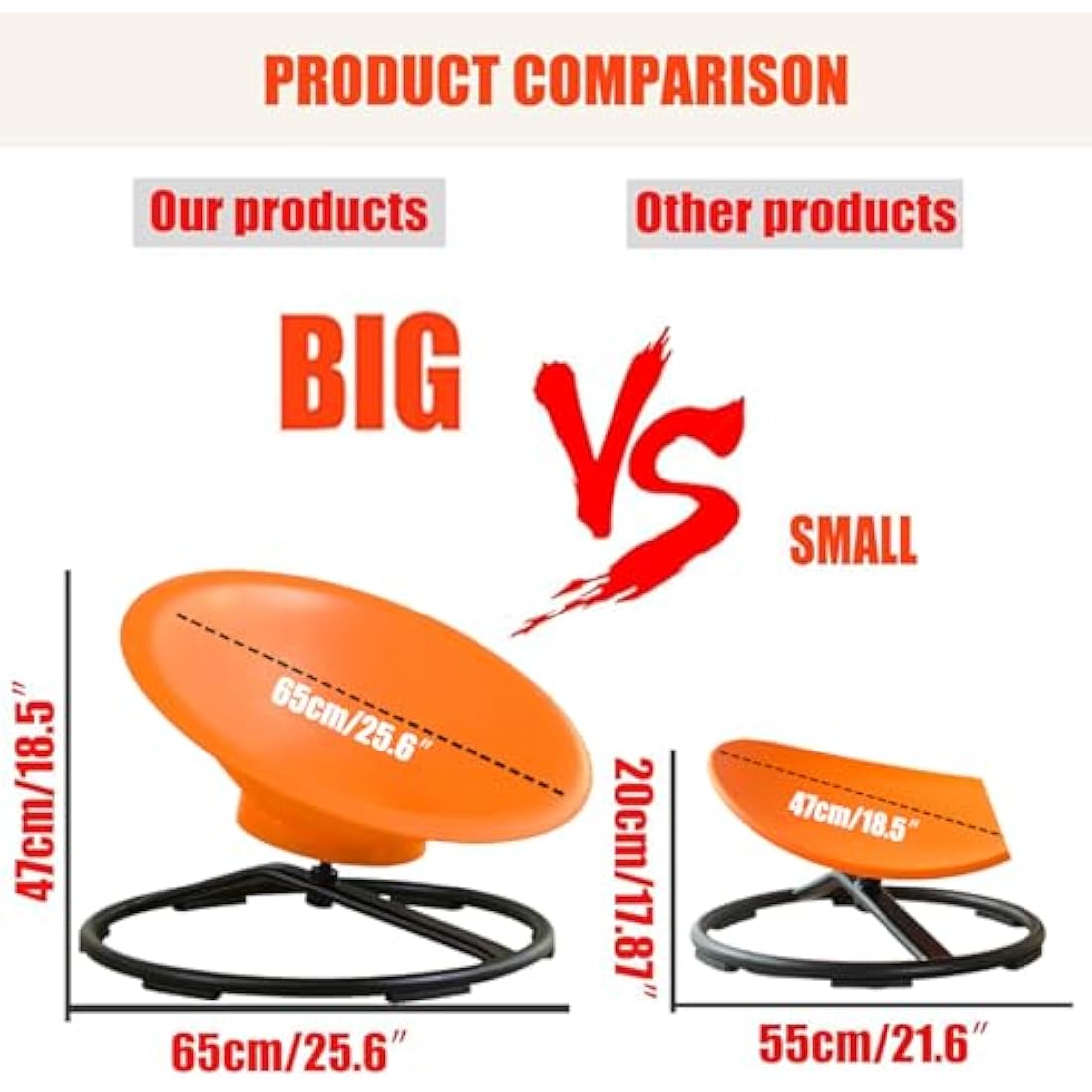 Large Sensory Spinning Chair for Autism,65cm Completely Wrapped 360° Swivel Chair for Kids,Autism Sensory Equipment Comfortable to Lie Down sit and Spin,Training Body Science Toy