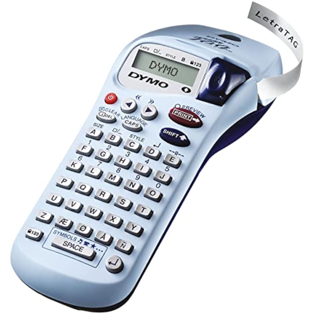 Dymo LetraTag XR Handheld Label Maker | ABC Keyboard Home Label Printer with Easy-to-Use LCD Screen | Grey