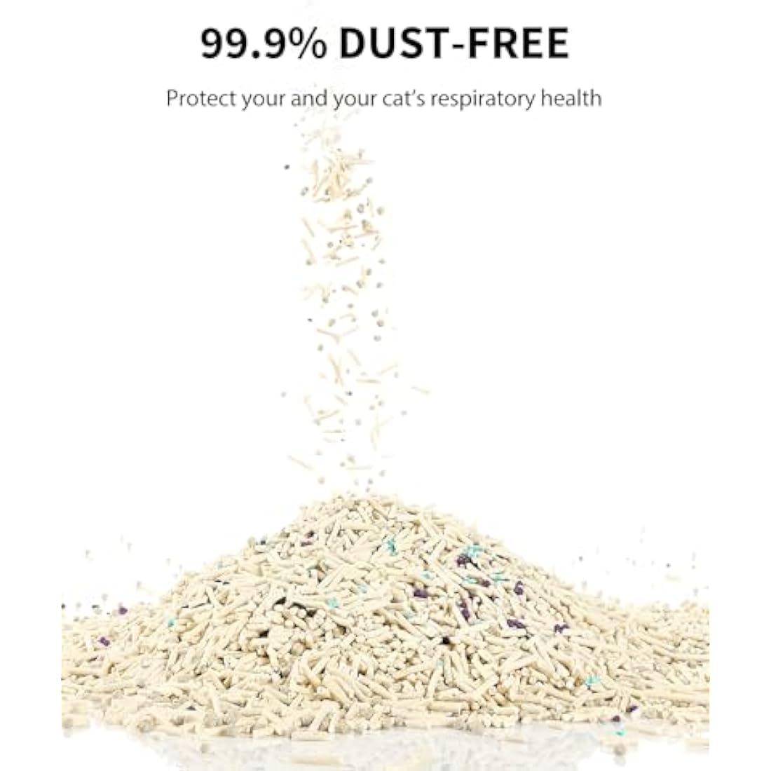 PETKIT Upgraded Clump+ Tofu Mixed Cat Litter, Ultra Absorbent and Fast Drying, 7.2kg/12L 100% Natural Ingredients Odor Eliminating Clumping Cat Litter, Dust-Free Low Tracking, Flushable, 3 Packs