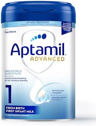 Aptamil Advanced 1 First Infant Baby Milk Powder Formula, from Birth, 800g (Pack of 4)