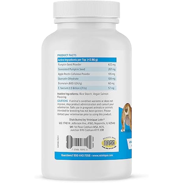 Glandex Dog & Cat Anal Gland Sac Fiber Supplement Powder With Pumpkin, Digestive Enzymes & Probiotics – Vet Recommended Healthy Bowels & Digestion - Boot The Scoot by Vetnique Labs (114g)