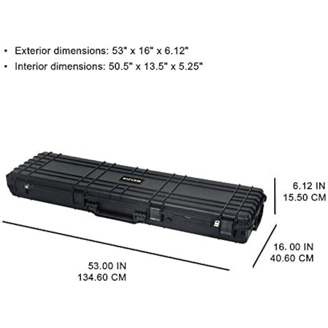 MEIJIA Portable Rolling Waterproof All Weather Hard Rifle Case with Wheels,Customizable Fit Foam Included