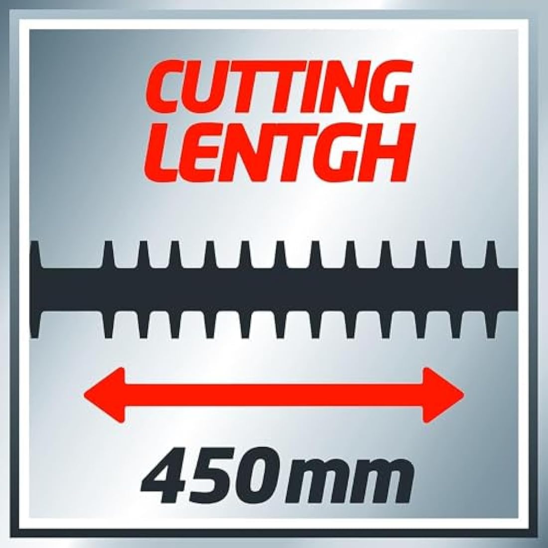 Einhell GH-EH 4245 Electric Hedge Trimmer -- 45cm (18 Inch) Cutting Length, Laser-Cut Diamond-Ground Steel Blades -- Lightweight Hedge Cutter, Powerful, Safe and Easy To Use