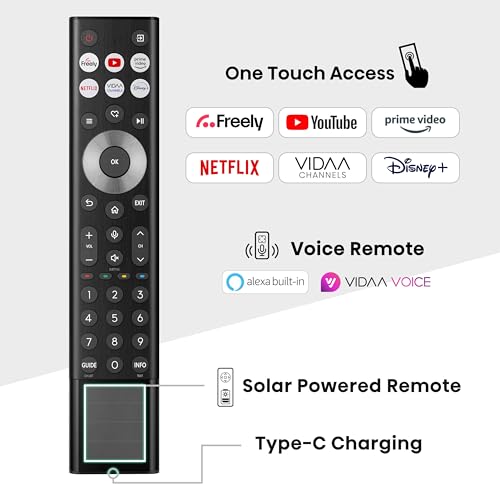 Hisense 55 Inch 4K Mini-LED TV 55U6NQTUK - Quantum Dot Colour, Dolby Vision Atmos, Hi-View Engine, FilmMaker Mode, Vidaa OS with Voice Control, Freely, Youtube, Netflix and Disney+ (2024 Model)