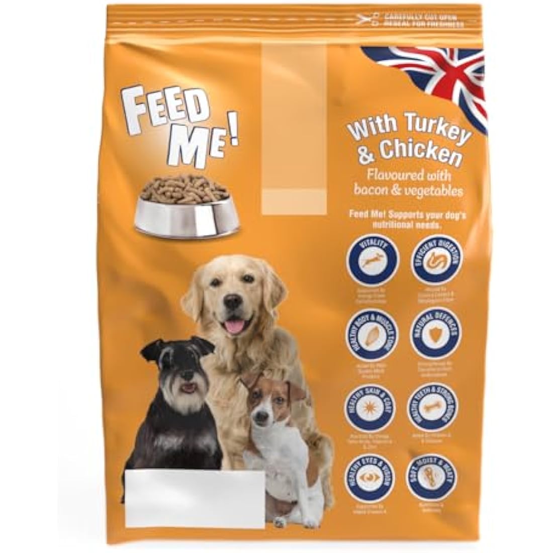 HiLife FEED ME! - Complete Dry Dog Food - Turkey Chicken Bacon Vegetables - Soft Moist & Meaty, 6kg (Packing May Vary)