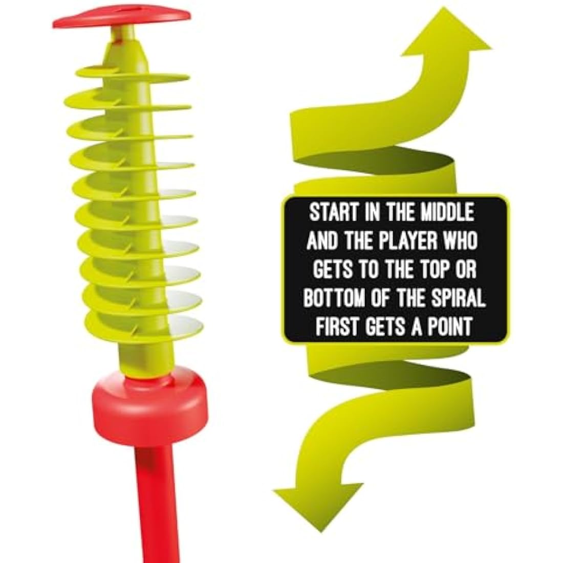 Classic All Surface Swingball Set, Real Tennis Ball, Championship Bats, All Surface Base with Integrated Carry Case for Transportation, For ages 6+ to Adult, Classic Outdoor Games, Red and Yellow