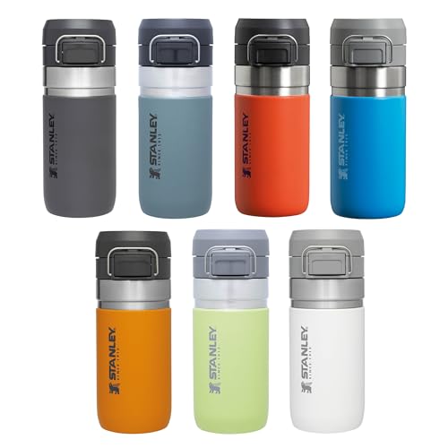 STANLEY Quick Flip Stainless Steel Water Bottle 0.47L - Keeps Cold For 7 Hours - Leakproof - BPA-Free Thermal Flask - Dishwasher Safe - Cup Holder Compatible