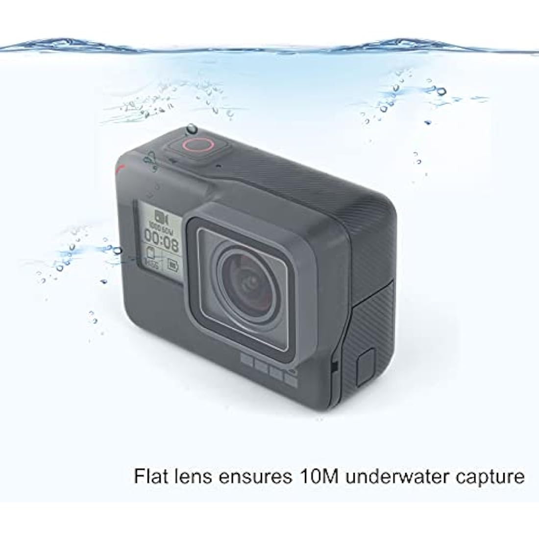 Protective Lens Replacement for GoPro Hero 5/6/7 Black - 33ft (10m) Waterproof Hydrophobic Glass Lens Protector, Replacement Part for GoPro Cameras