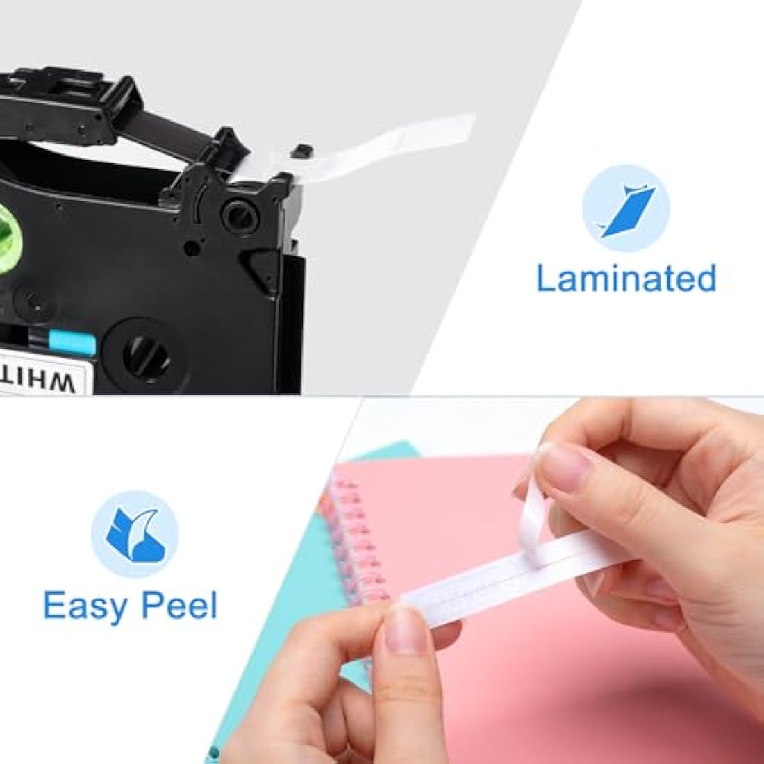 2 x Brother TZe-231 TZ231 Compatible Label Tape Cassette 12mm x 8m Black on White for Brother P-Touch PT-1000 GL-H100 GL-H105 GL-200 PT-1080 PTE-550WVP PT-P700 PT-H300 Label Printing Machines