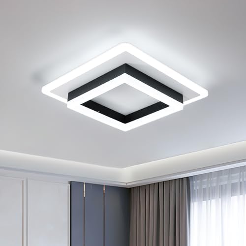 DELIPOP Square LED Ceiling Light, 30W 3375LM Modern LED Ceiling Lamp, Cold White 6500K LED Ceiling Lights for Bedroom Hallway Office Kitchen Living Room