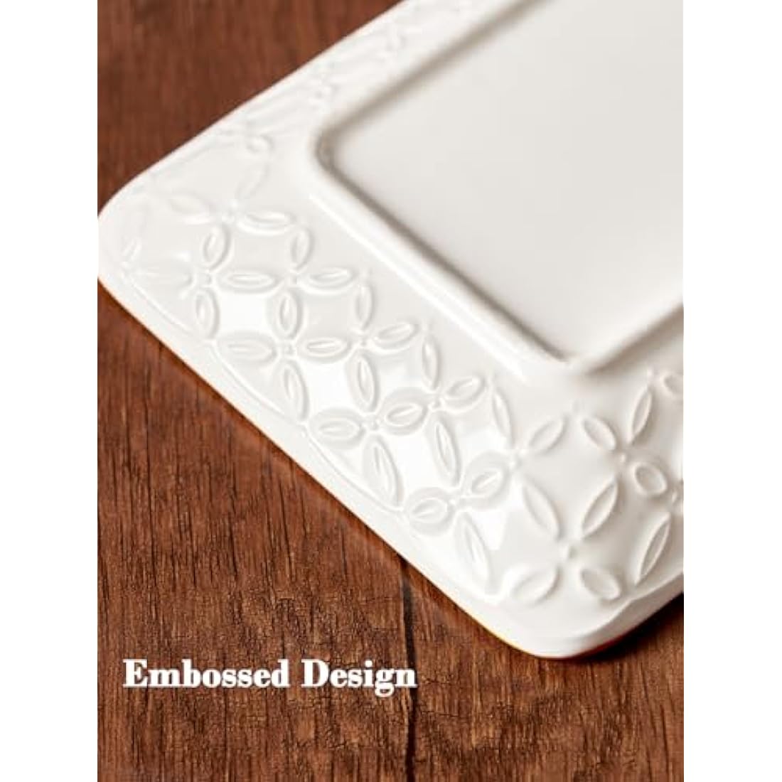 DOWAN Serving Platter Set of 6 - New Bone China Dessert Plates 20.5cm/8" - Small Dinner Plates for Appetizer, Sushi, Fruit, Salad, Cake - Microwave/Oven/Fridge/Dishwasher Safe - Vibrant Colors