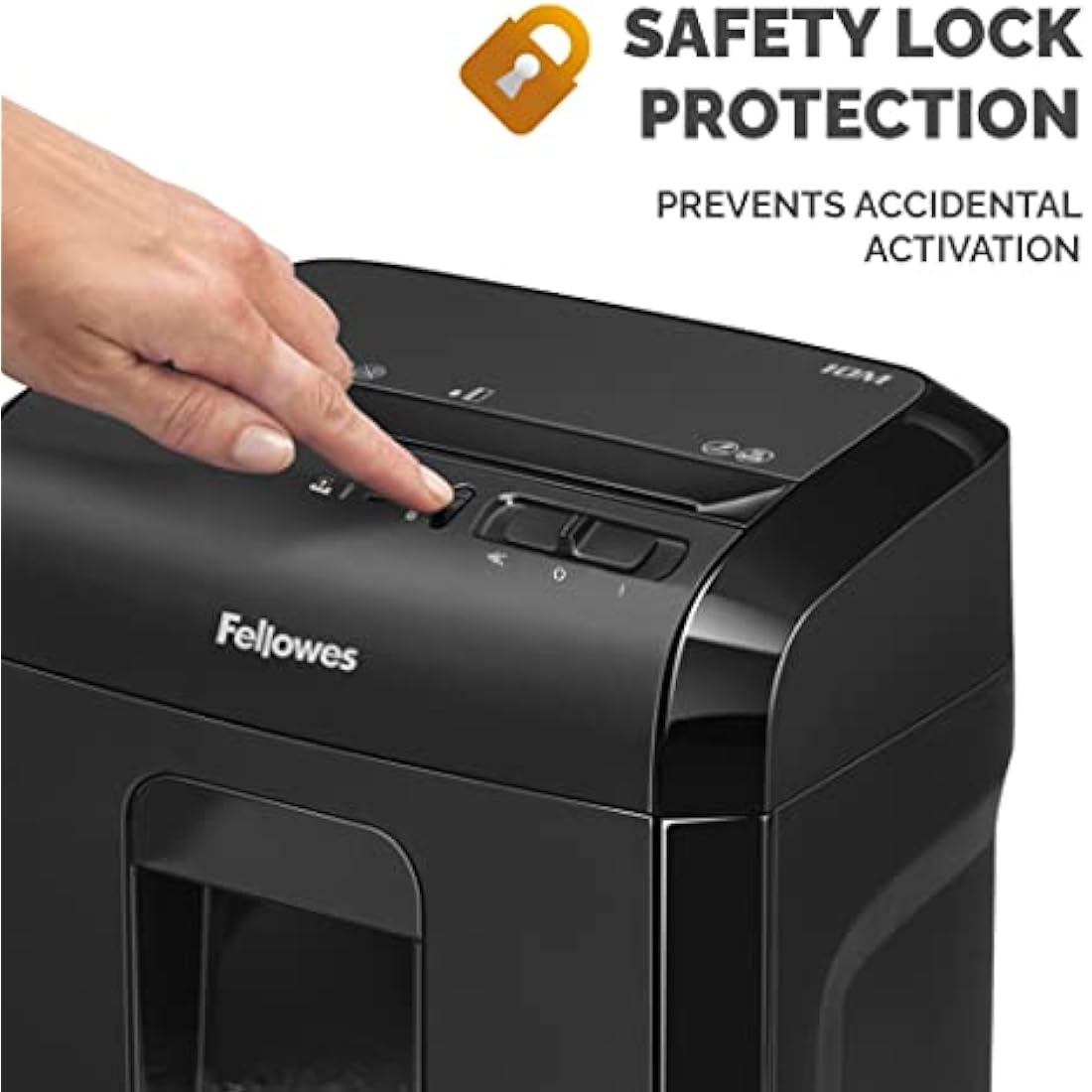 Fellowes Paper Shredder for Home Office Use - 10 Sheet Micro Cut Shredder for Home and Office Use - Deskside Shredder with 19 Litre Pull-Out Bin - Powershred 10M - Superior Security P5 - Black