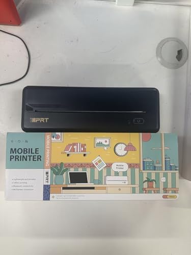 iDPRT Portable Printer -Mobile Thermal Printer for Travel, Inkless Technology for Vehicles, Office, Home, School, Bluetooth Connection Compatible with iOS, Android, Tablet & Laptop- White